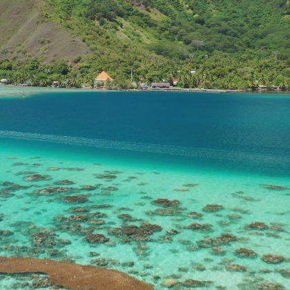 miniature - survol/lagon/moorea